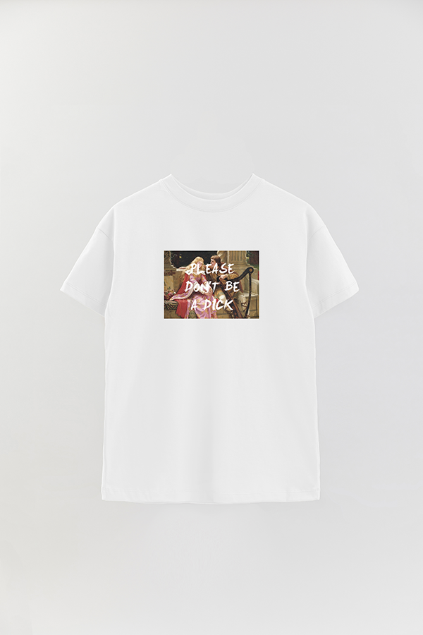 REMERA OVER ESTAMPADA ART COLLECTION 77 PLEASE DON'T BE A DICK