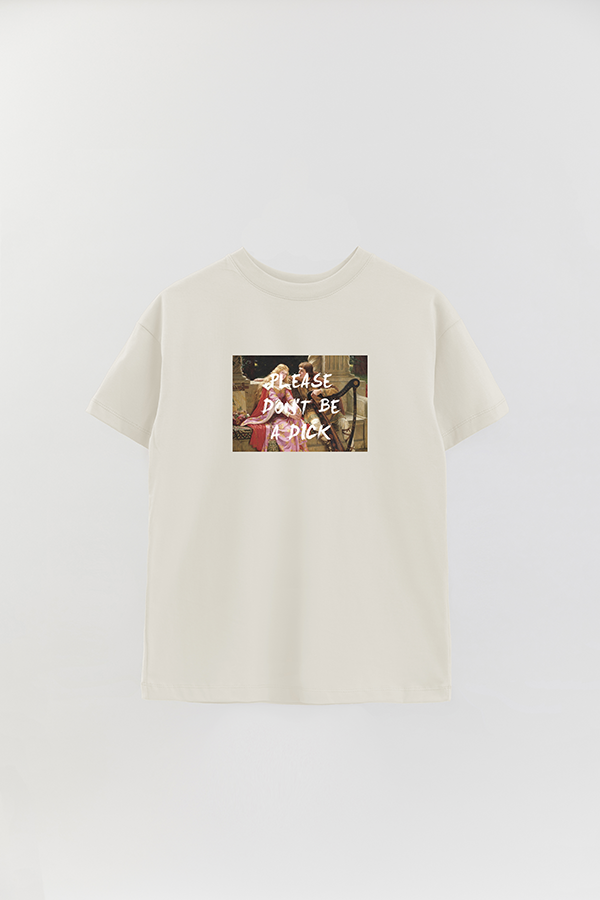 REMERA OVER ESTAMPADA ART COLLECTION 77 PLEASE DON'T BE A DICK