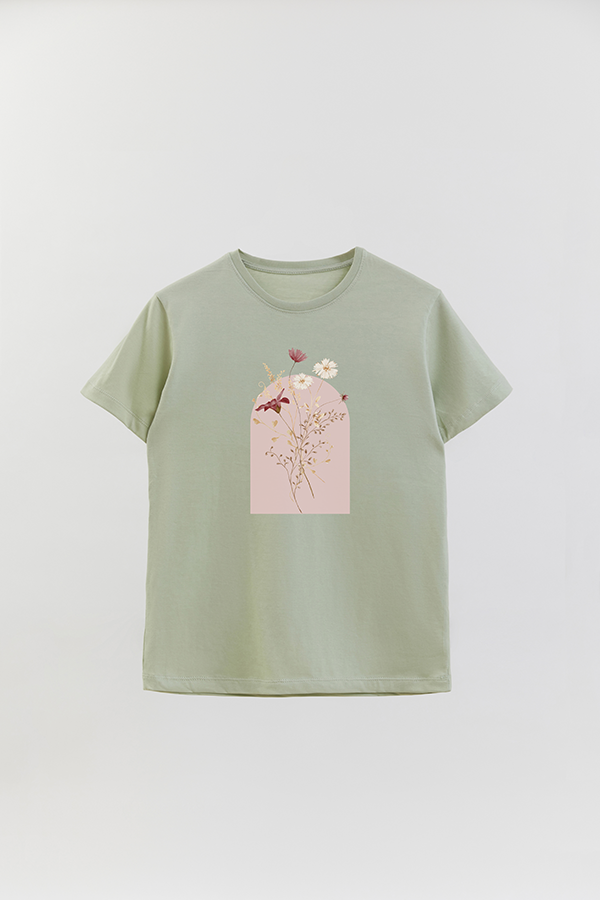 REMERA BASICA ESTAMPADA FLORAL ARCH 8