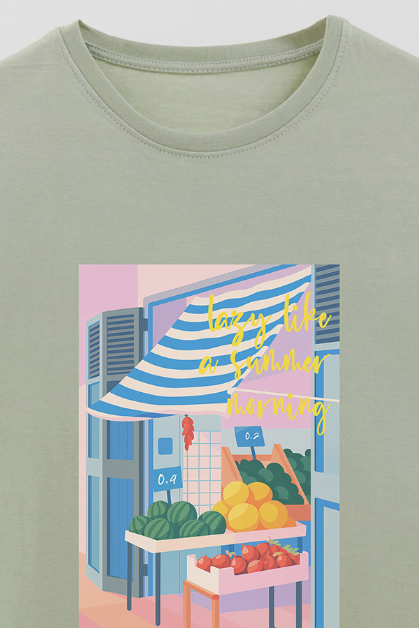 REMERA BASICA ESTAMPADA LAZY