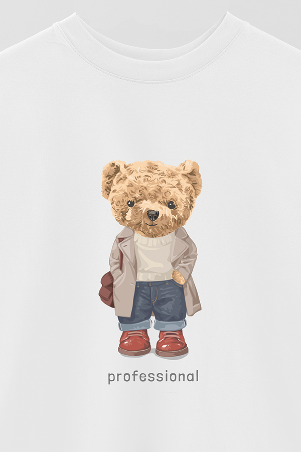 REMERA OVER ESTAMPADA UNISEX TEDDY PROFESSIONAL