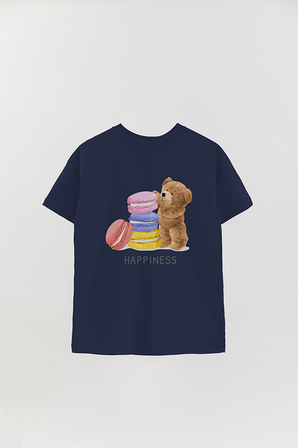 REMERA OVER ESTAMPADA UNISEX TEDDY MACARRON