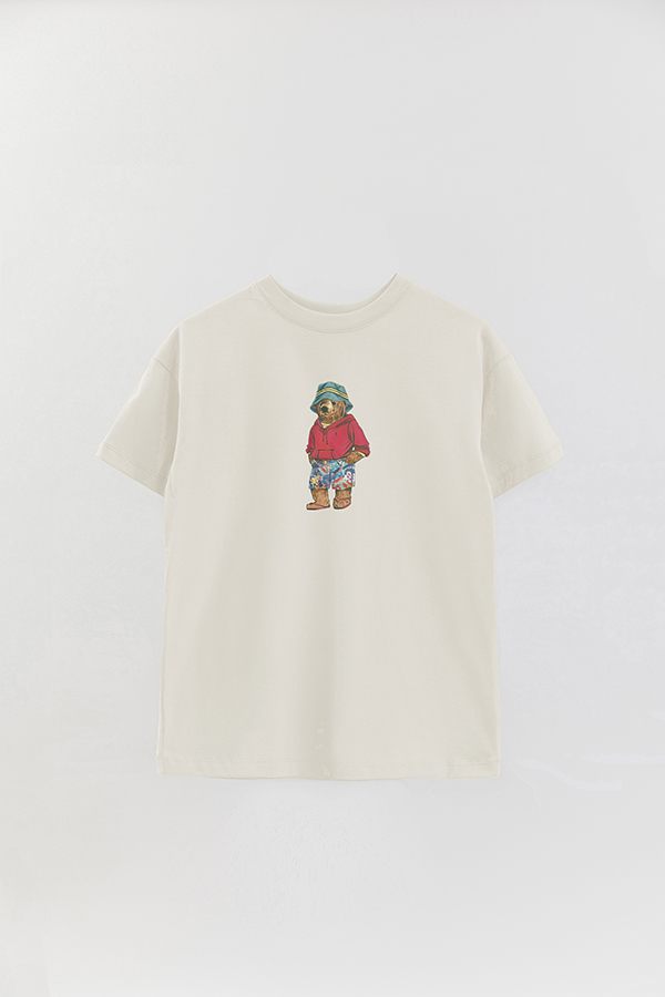 REMERA OVER ESTAMPADA UNISEX BEAR SURFER