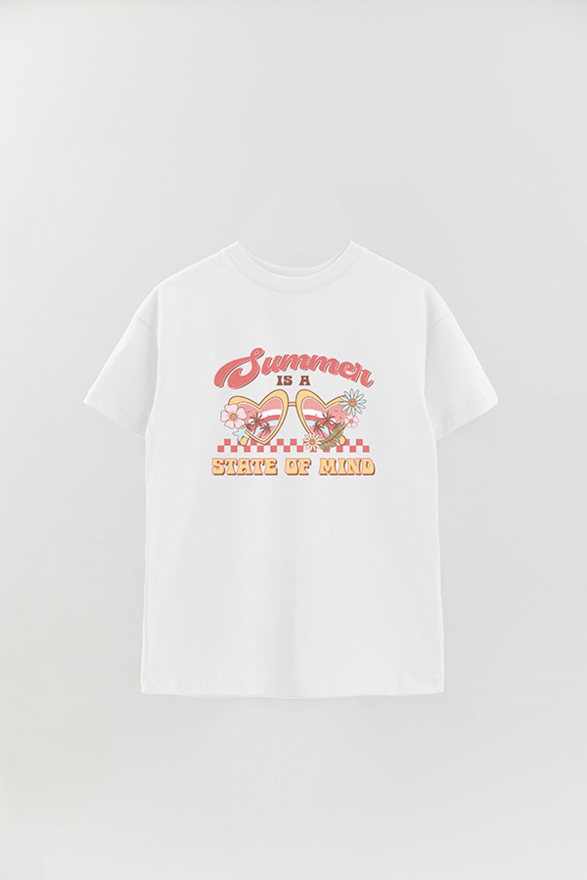 REMERA OVER ESTAMPADA RT SUMMER IS A STATE OF MIND