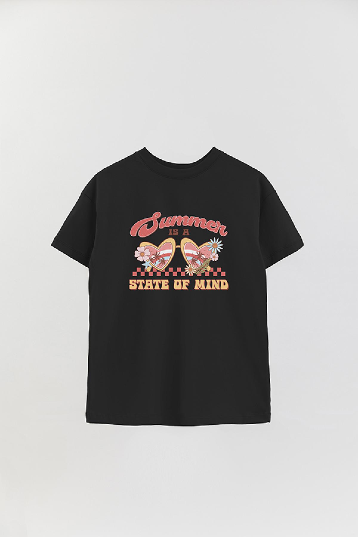 REMERA OVER ESTAMPADA RT SUMMER IS A STATE OF MIND