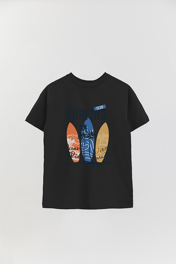 REMERA OVER ESTAMPADA SURFING CLUB