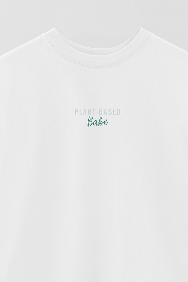 REMERA OVER ESTAMPADA VEGAN PLANT BASED