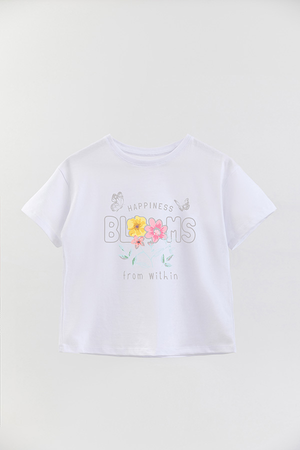 REMERA GIRL OVER HAPPINES BLOOMS 1