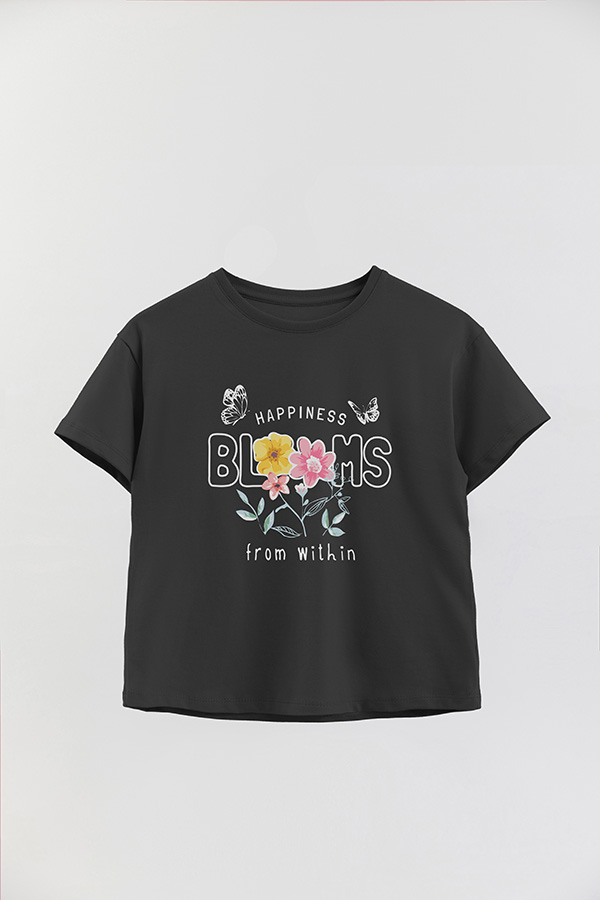 REMERA GIRL OVER HAPPINES BLOOMS 1