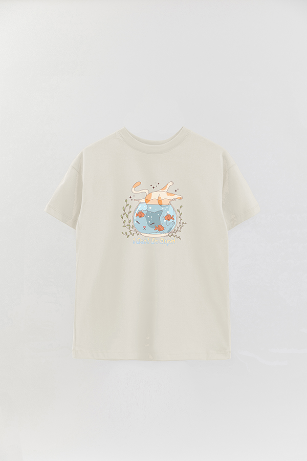 REMERA OVER ESTAMPADA CAT FISH TANK