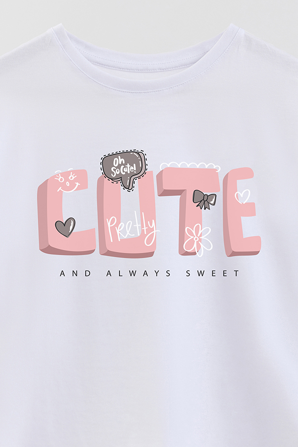 REMERA GIRL OVER CUTE