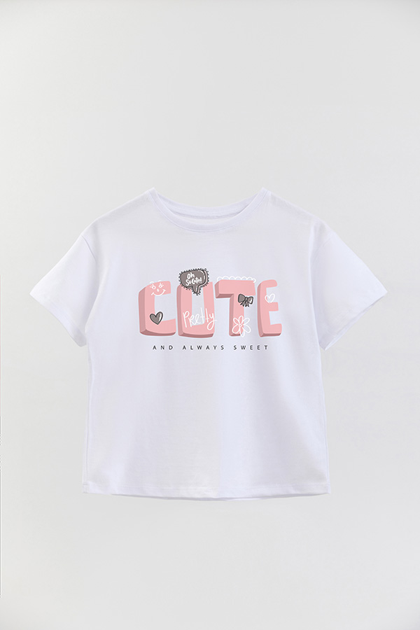 REMERA GIRL OVER CUTE