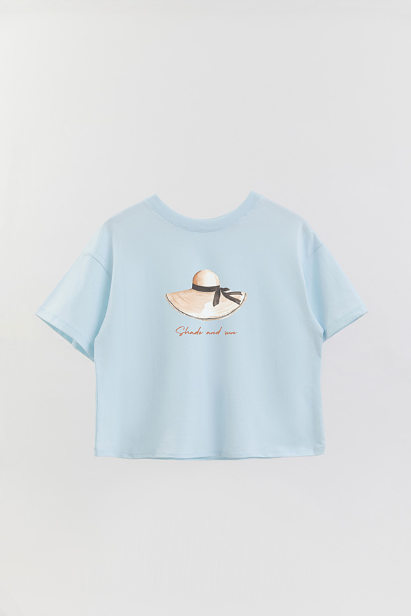 REMERA CROP ESTAMPADA COASTAL SHADE AND SUN