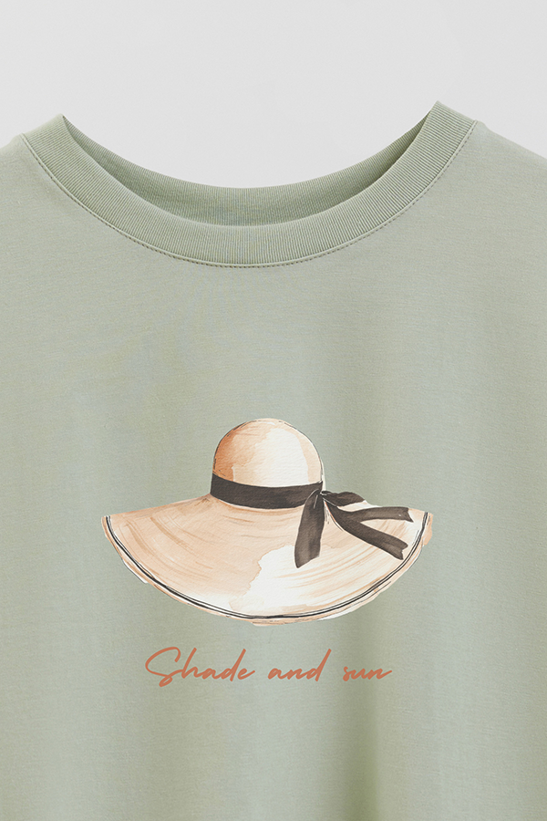 REMERA CROP ESTAMPADA COASTAL SHADE AND SUN