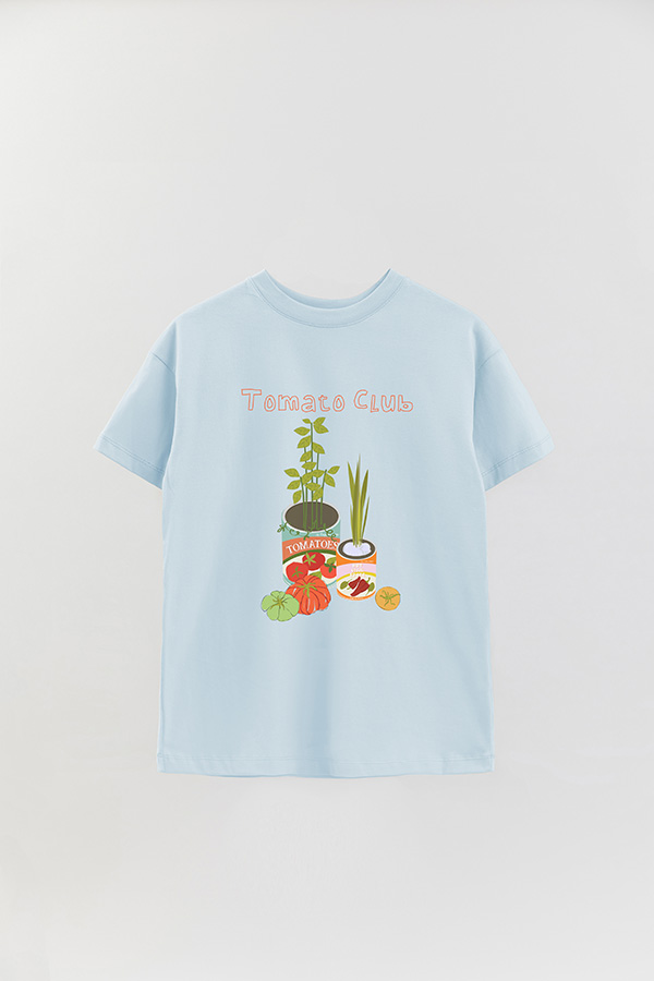 REMERA OVER ESTAMPADA TOMATO CLUB