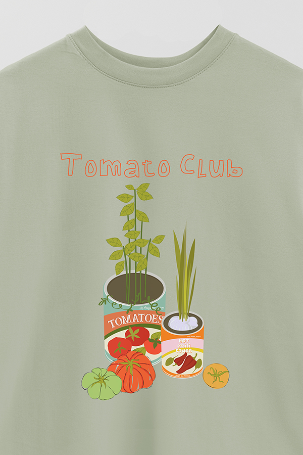 REMERA OVER ESTAMPADA TOMATO CLUB