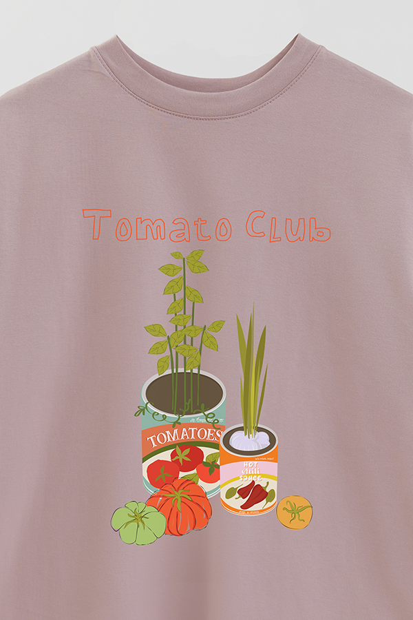 REMERA OVER ESTAMPADA TOMATO CLUB