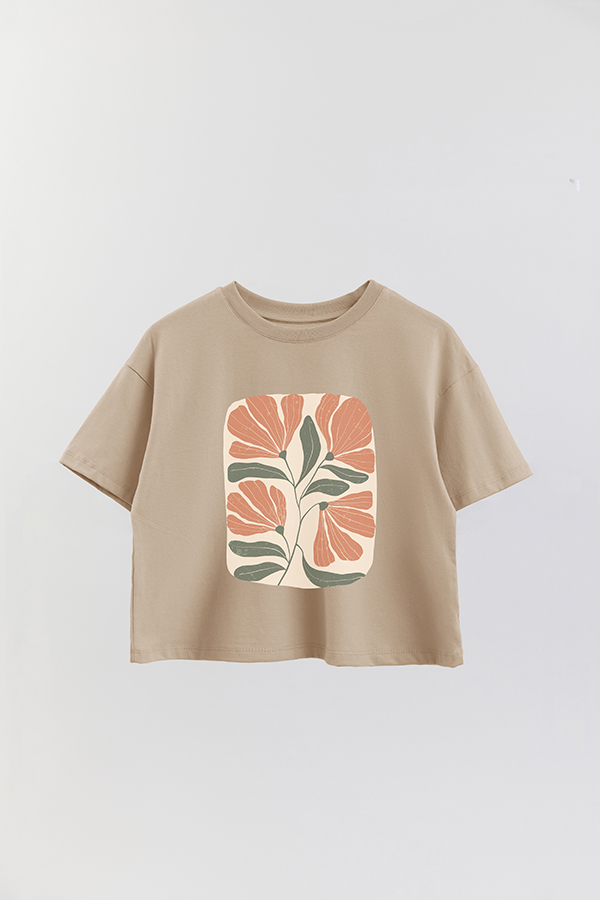 REMERA CROP ESTAMPADA ART 168