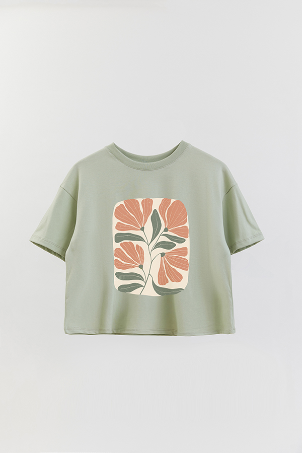 REMERA CROP ESTAMPADA ART 168