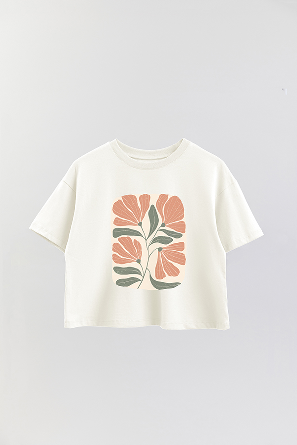 REMERA CROP ESTAMPADA ART 168