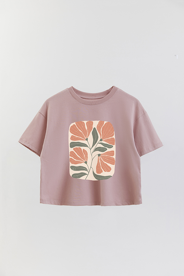 REMERA CROP ESTAMPADA ART 168