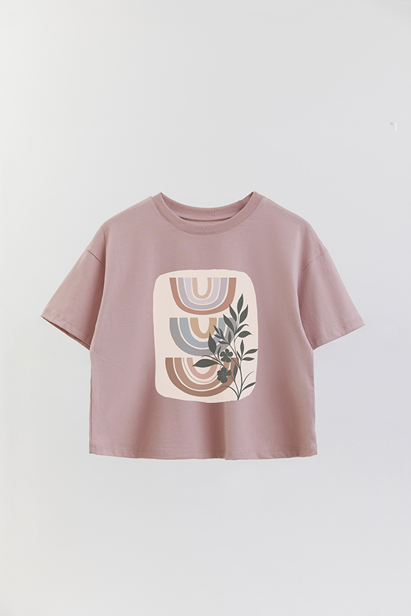REMERA CROP ESTAMPADA ART 141