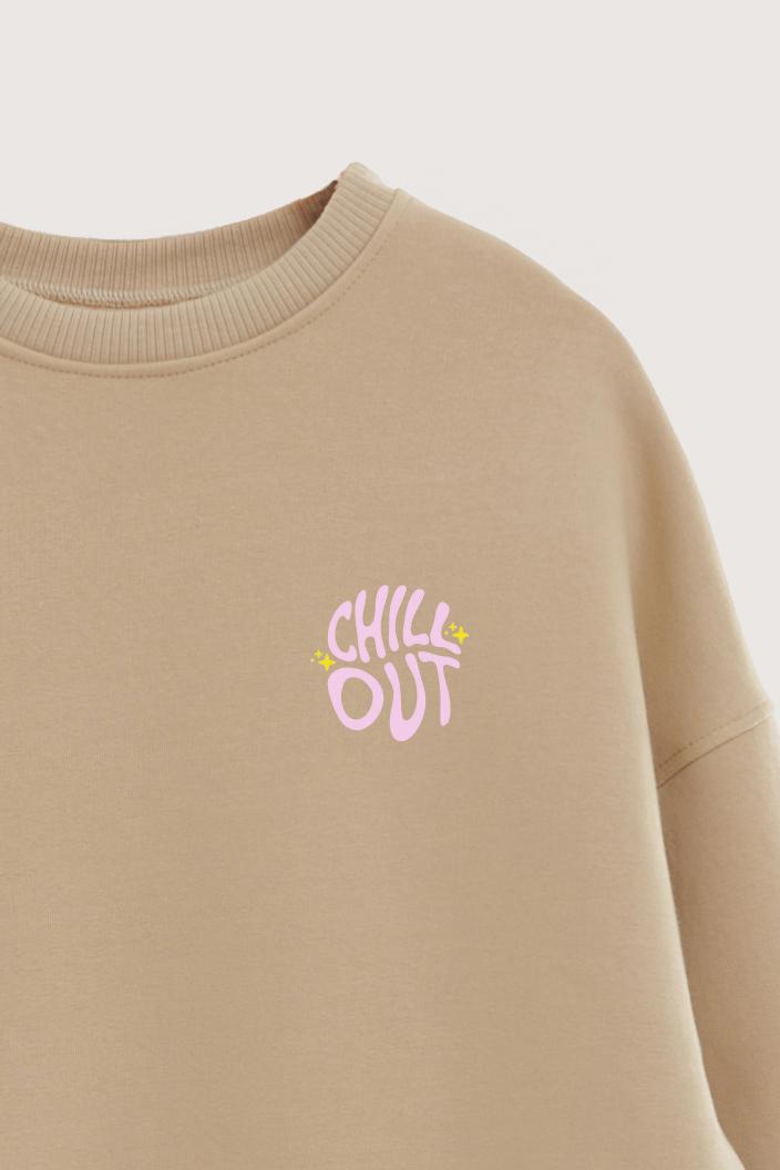 BUZO CREWNECK ESTAMPADO STREET MOOD CHILL OUT
