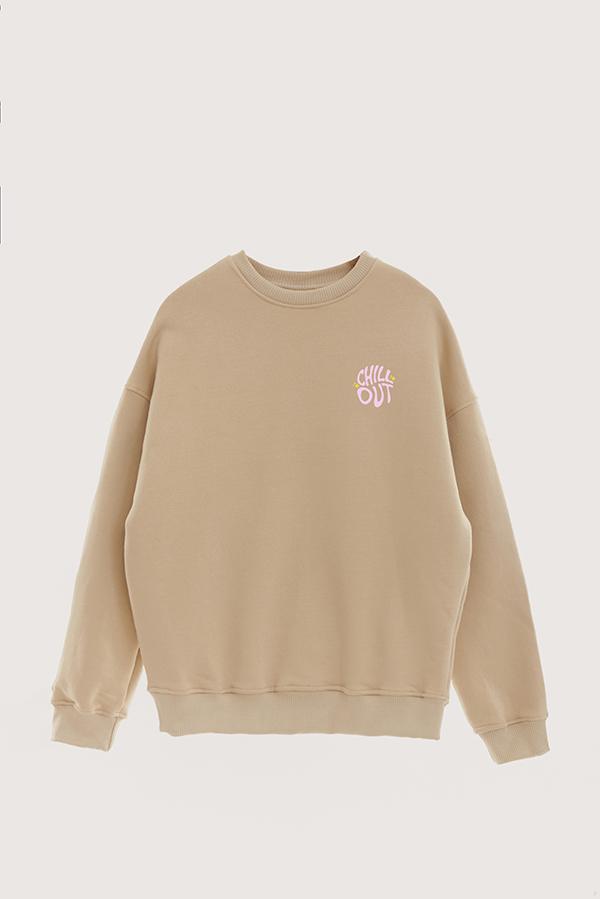 BUZO CREWNECK ESTAMPADO STREET MOOD CHILL OUT