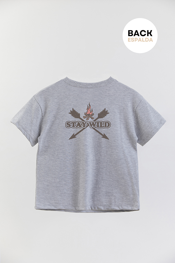 REMERA BOY OVER RETRO ADVENTURE STAY WILD