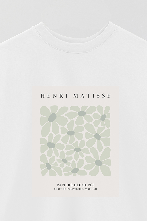 REMERA OVER ESTAMPADA ART COLLECTION FLOWERS