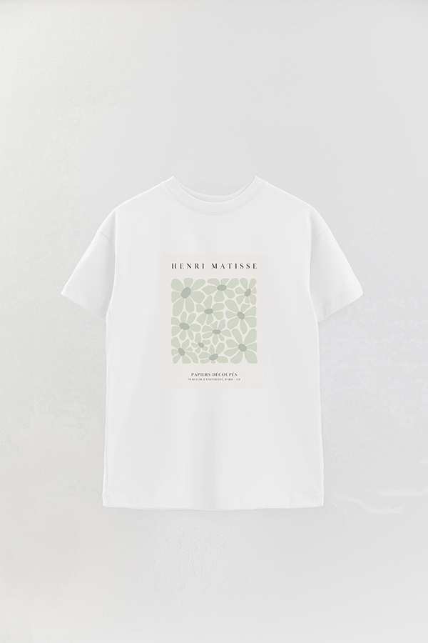REMERA OVER ESTAMPADA ART COLLECTION FLOWERS
