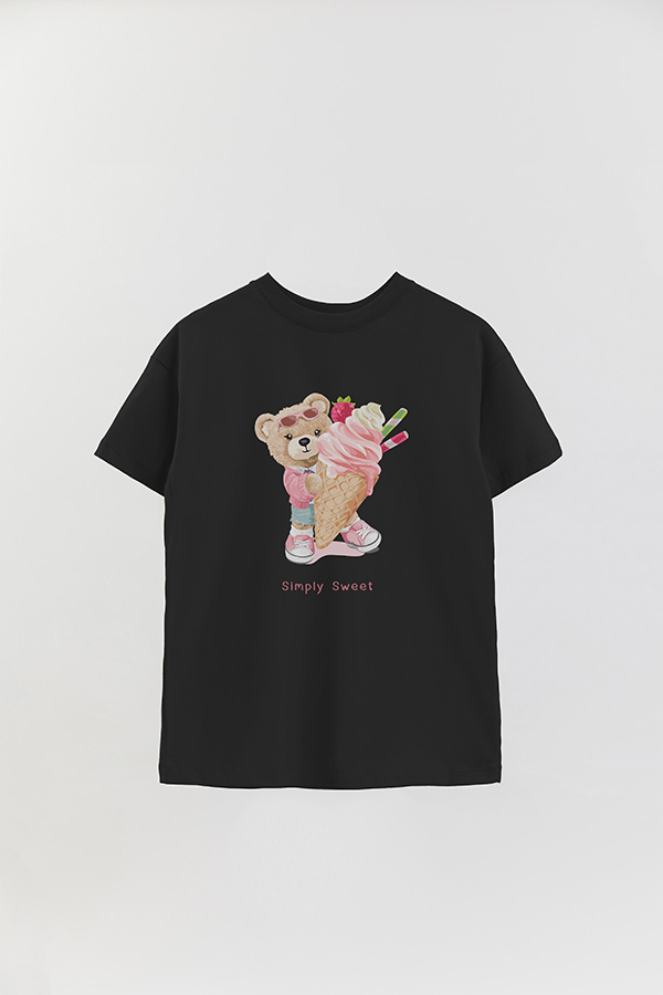 REMERA OVER ESTAMPADA UNISEX TEDDY SIMPLY SWEET