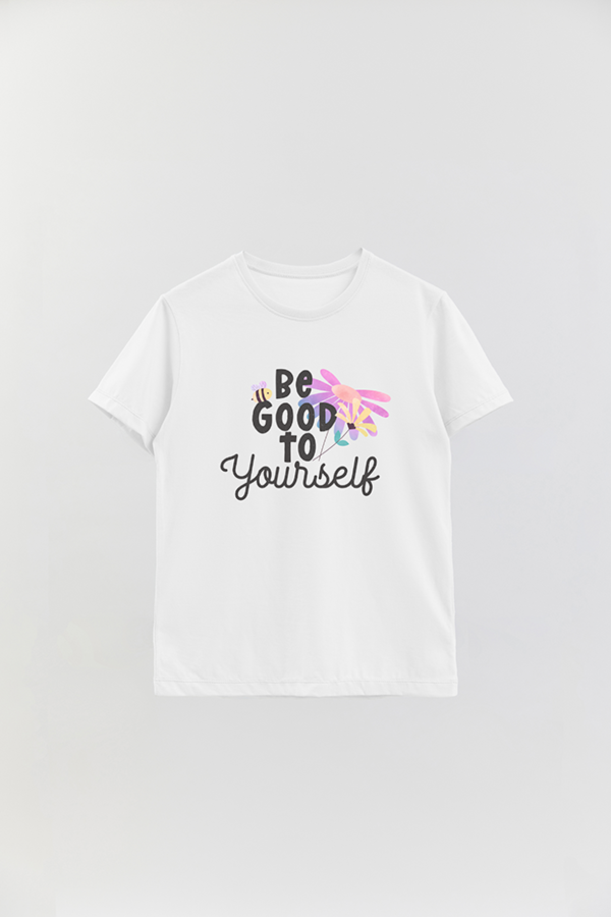 REMERA BASICA ESTAMPADA FLO BE GOOD TO YOURSELF