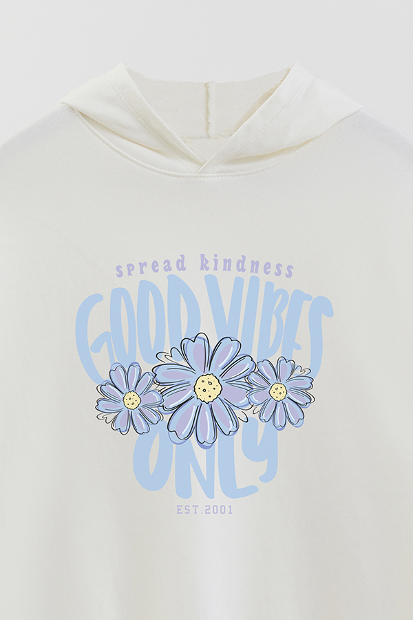 HOODIE RUSTICO GIRL URBAN GOOD VIBES ONLY