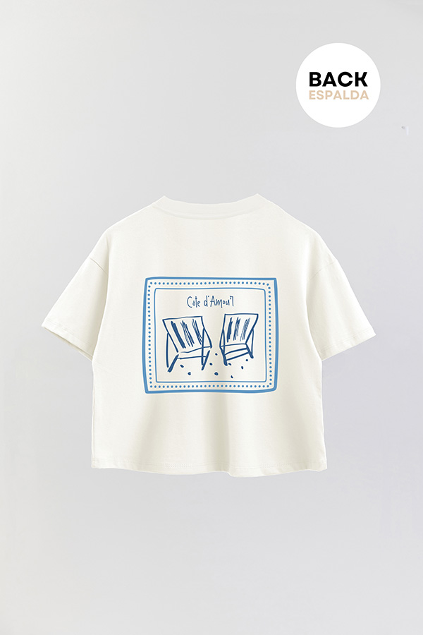 REMERA CROP FB ESTAMPADA COTE D'AMOUR