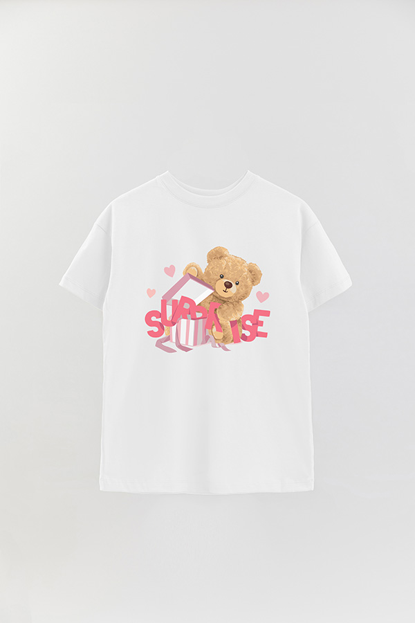 REMERA OVER ESTAMPADA UNISEX TEDDY SURPRISE
