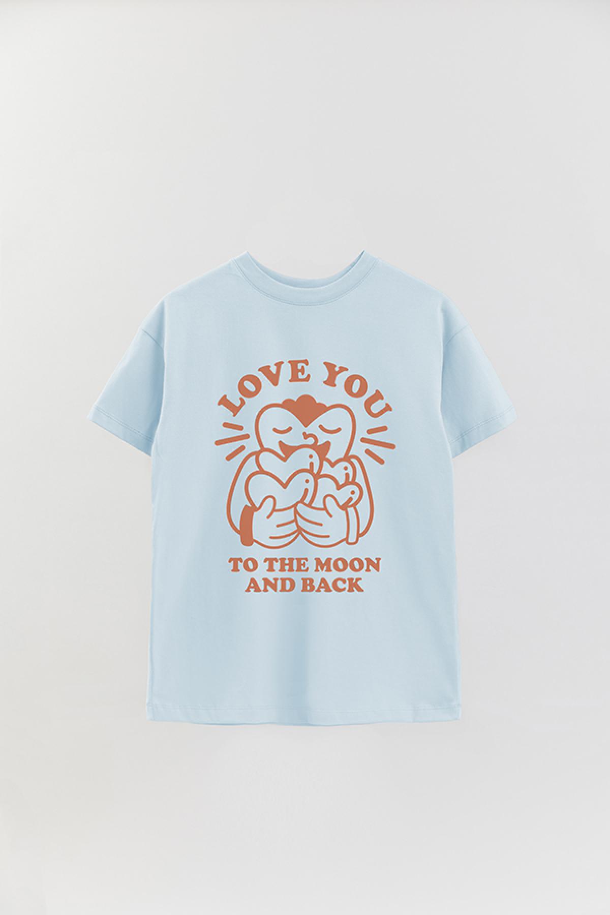 REMERA OVER ESTAMPADA GR LOVE YOU TO THE MOON AND BACK