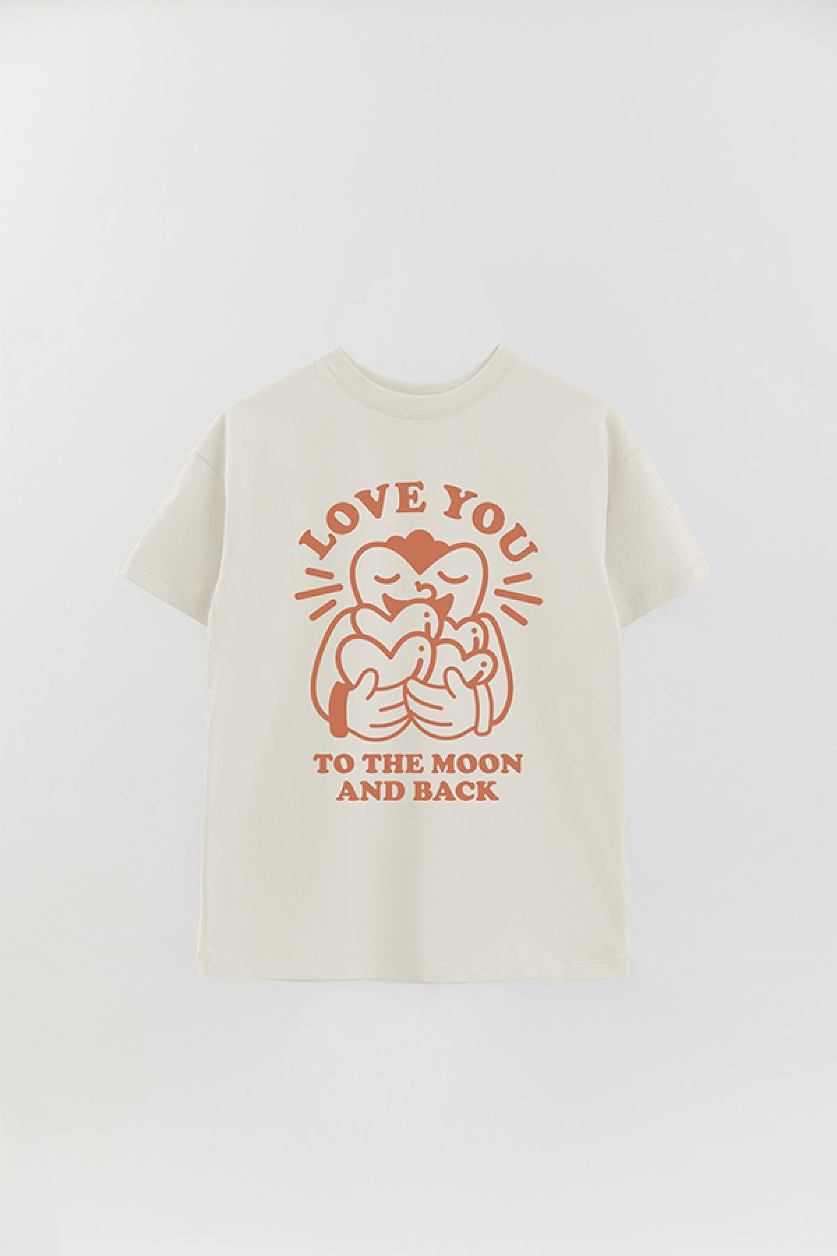 REMERA OVER ESTAMPADA GR LOVE YOU TO THE MOON AND BACK