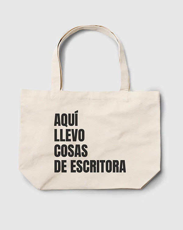 TOTE BAG AQUI LLEVO ESCRITORA