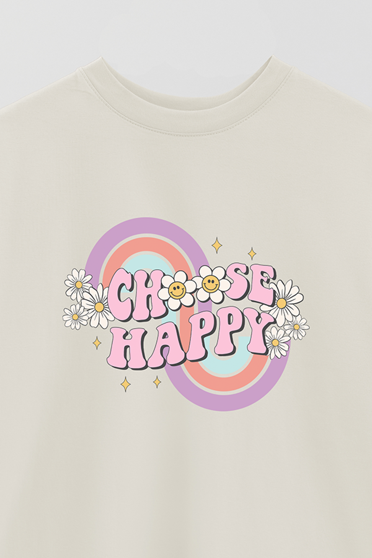 REMERA OVER ESTAMPADA RT CHOOSE HAPPY