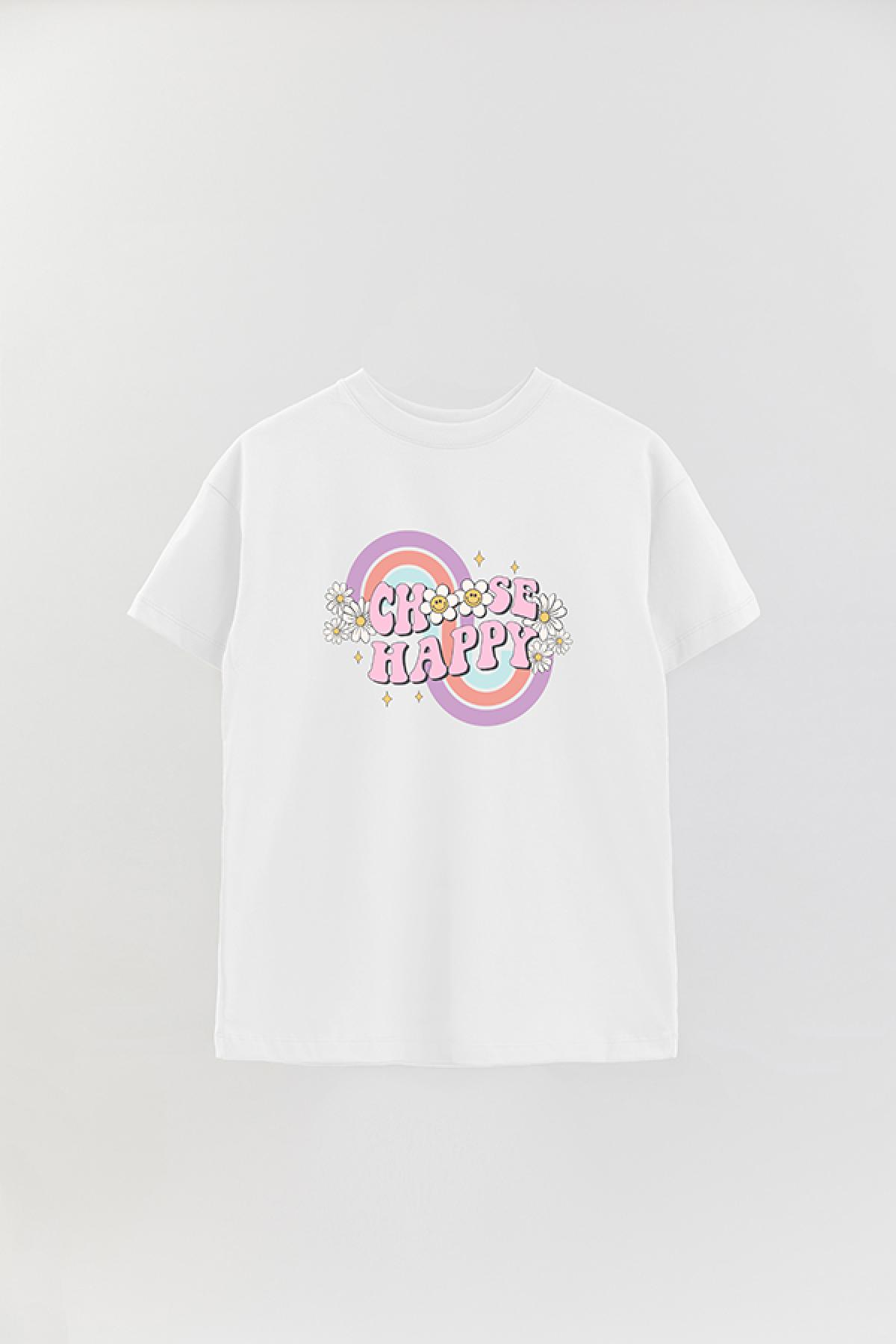 REMERA OVER ESTAMPADA RT CHOOSE HAPPY