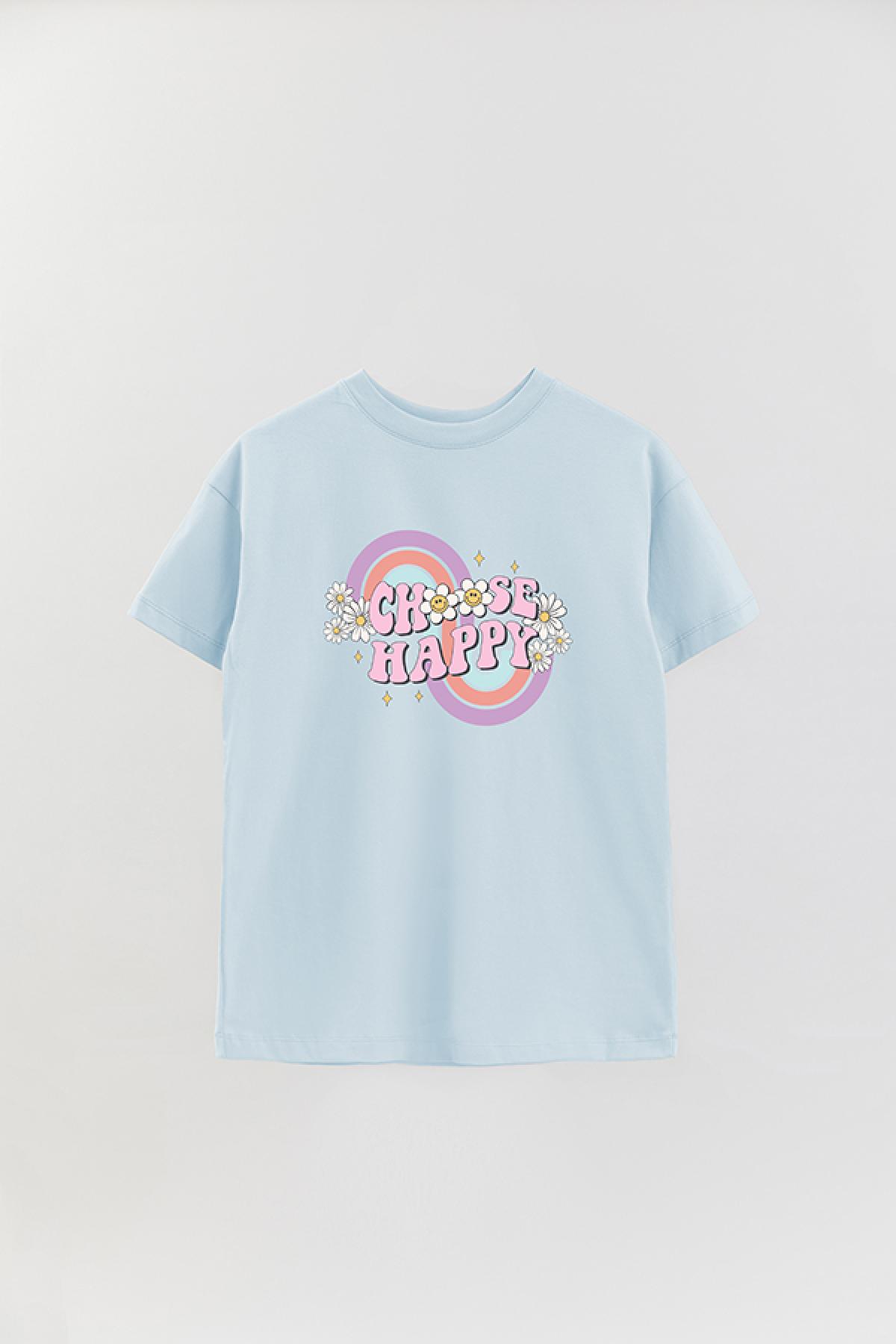 REMERA OVER ESTAMPADA RT CHOOSE HAPPY