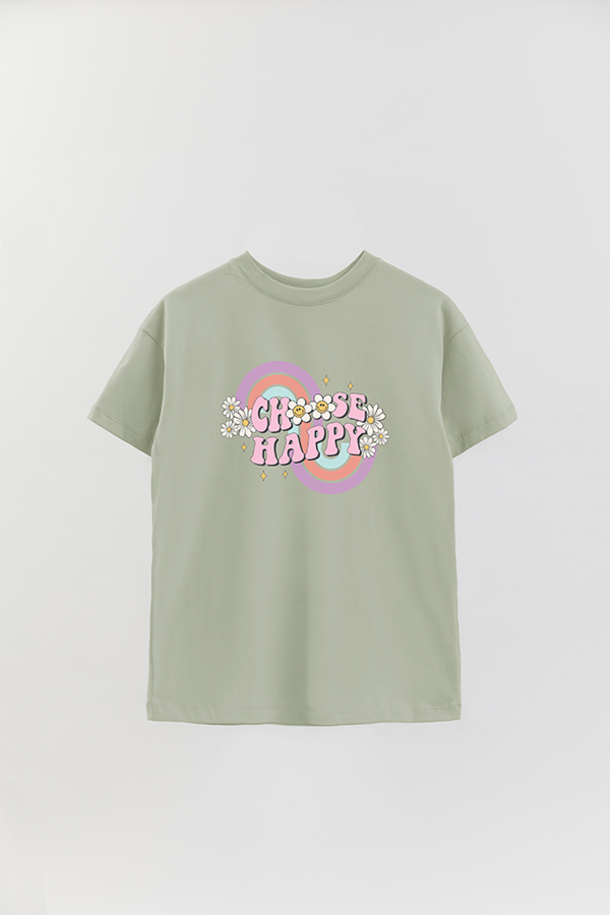 REMERA OVER ESTAMPADA RT CHOOSE HAPPY