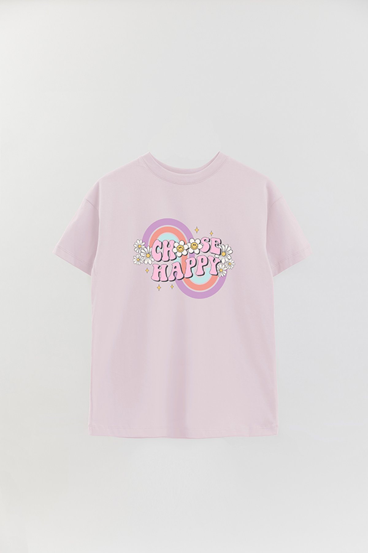 REMERA OVER ESTAMPADA RT CHOOSE HAPPY