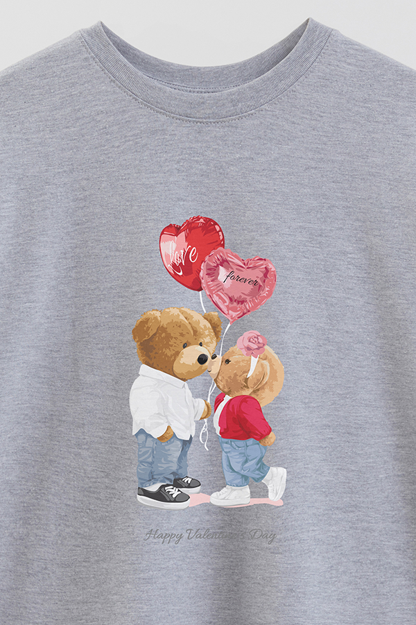 REMERA OVER ESTAMPADA UNISEX TEDDY FOREVER