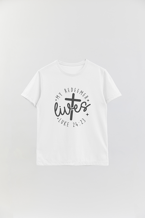 REMERA BASICA UNISEX MNM MY REDEEMER LIVES