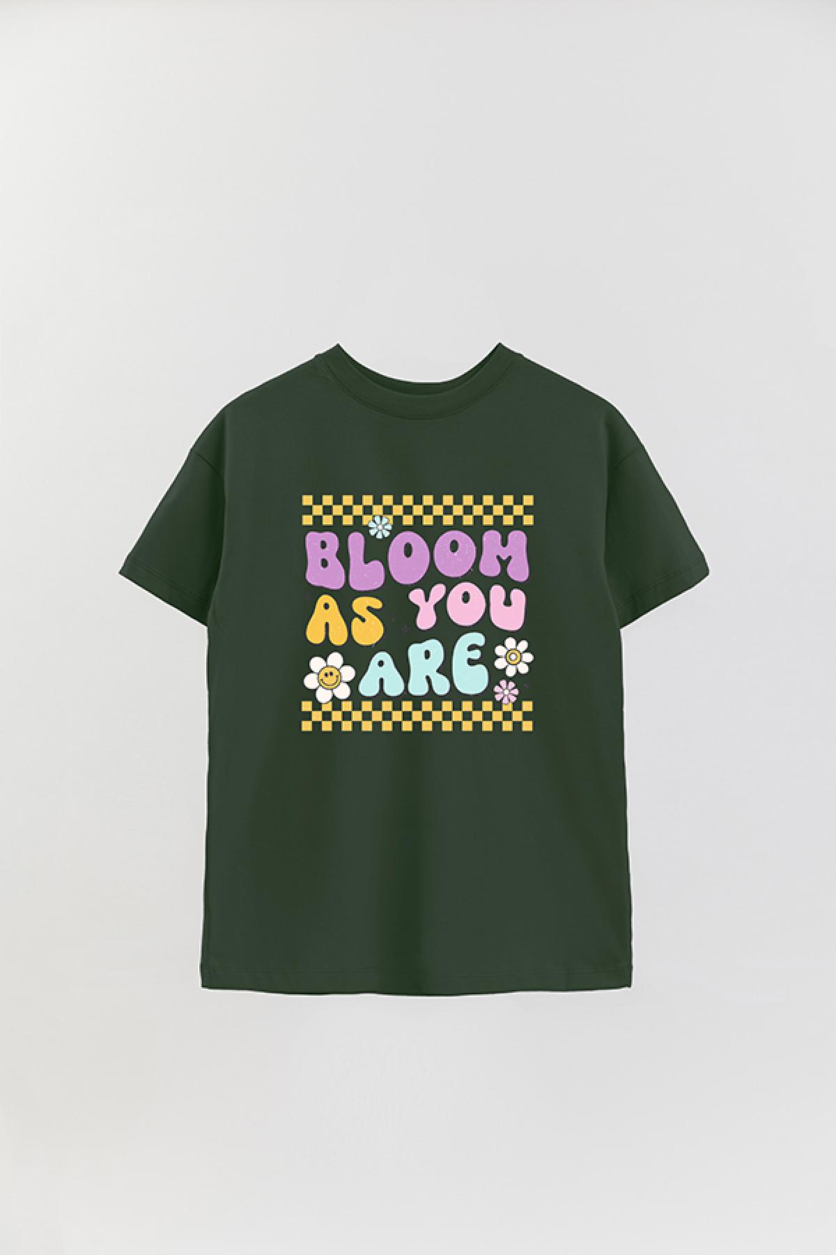 REMERA OVER ESTAMPADA RT BLOOM AS YOU ARE