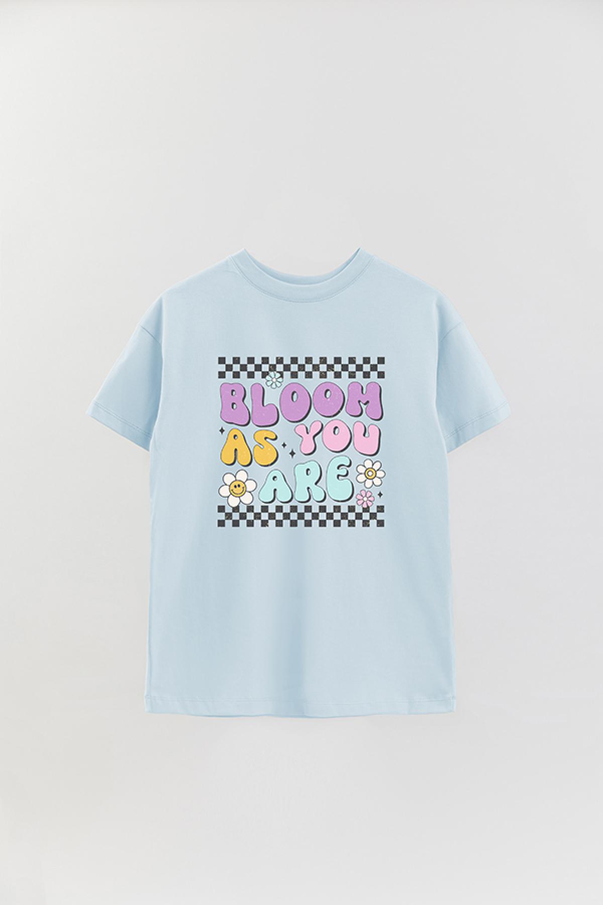 REMERA OVER ESTAMPADA RT BLOOM AS YOU ARE