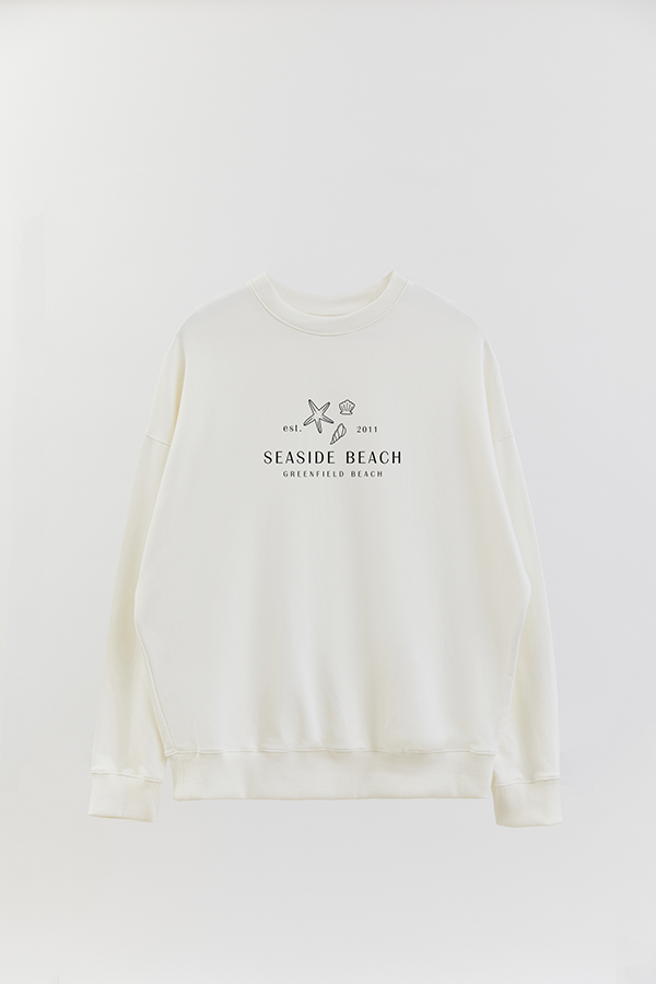 BUZO CREWNECK ESTAMPADO LINE SEASIDE BEACH