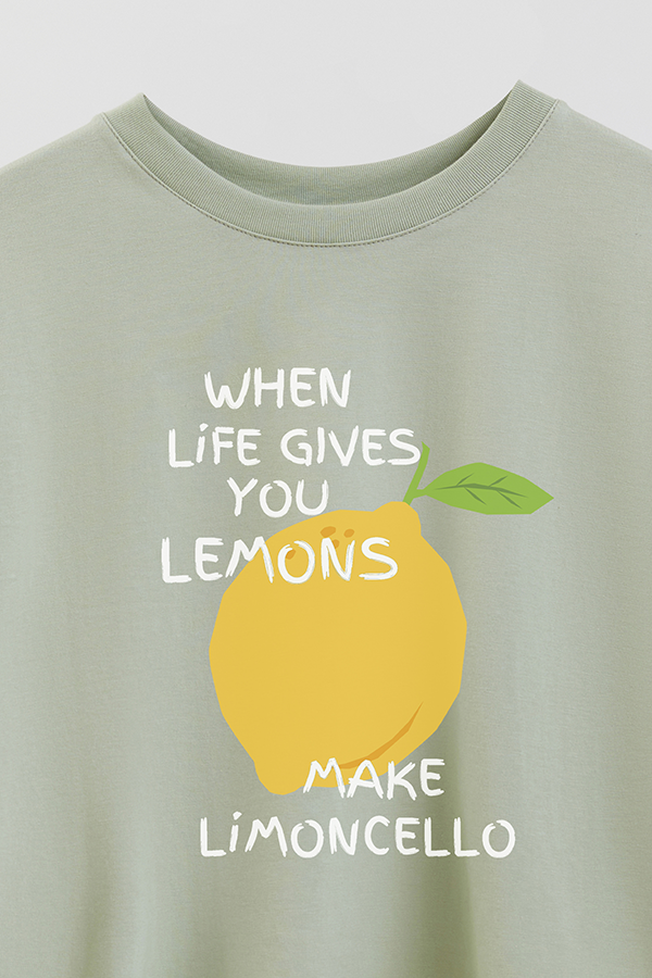 REMERA CROP ESTAMPADA ITALY MAKE LIMONCELLO